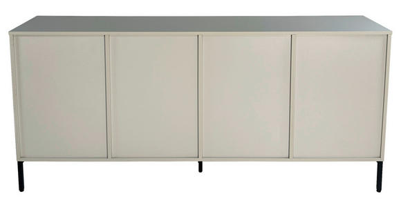 SIDEBOARD WABI in 180/81/40 cm - Hellgrau/Schwarz, Design, Holz/Holzwerkstoff (180/81/40cm) - Xora