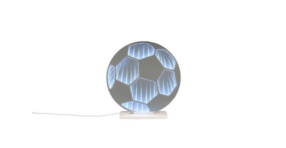 LED-DEKOLEUCHTE Football 23/24 cm  - Weiß, LIFESTYLE, Kunststoff/Metall (23/24cm) - Novel