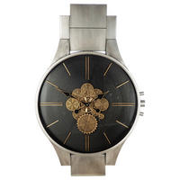 WANDUHR TIMING Schwarz, Silberfarben, Goldfarben 62,5/99.5/8.5 cm  - Silberfarben/Goldfarben, Basics, Glas/Metall (62,5/99.5/8.5cm)