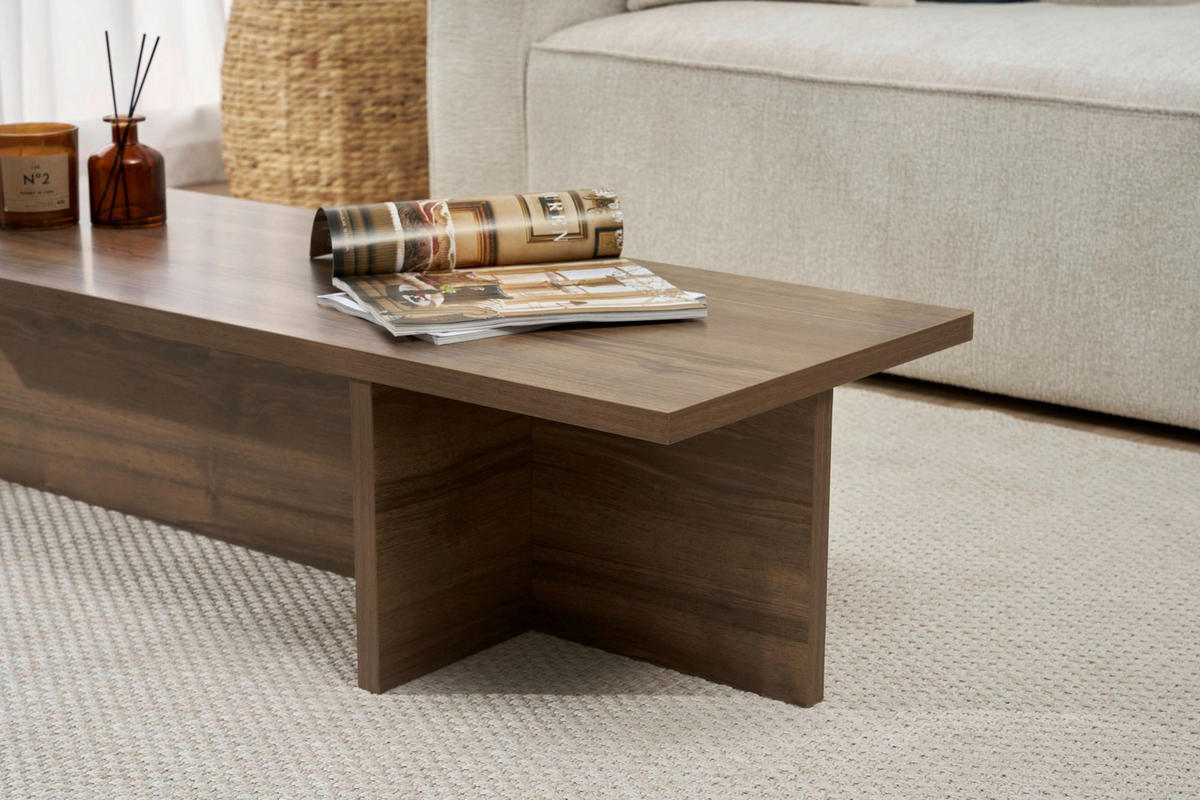 COUCHTISCH Walnussfarben  - Walnussfarben, MODERN, Holzwerkstoff (120/30/45cm) - MID.YOU