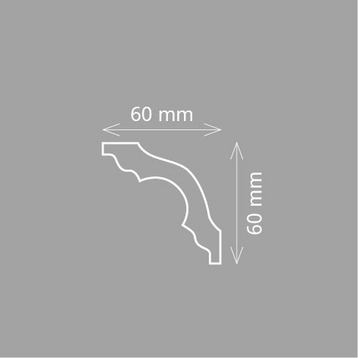 ZIERLEISTE 200/6,0/6,0 cm Weiß Kunststoff  - Weiß, Design, Kunststoff (200/6,0/6,0cm)