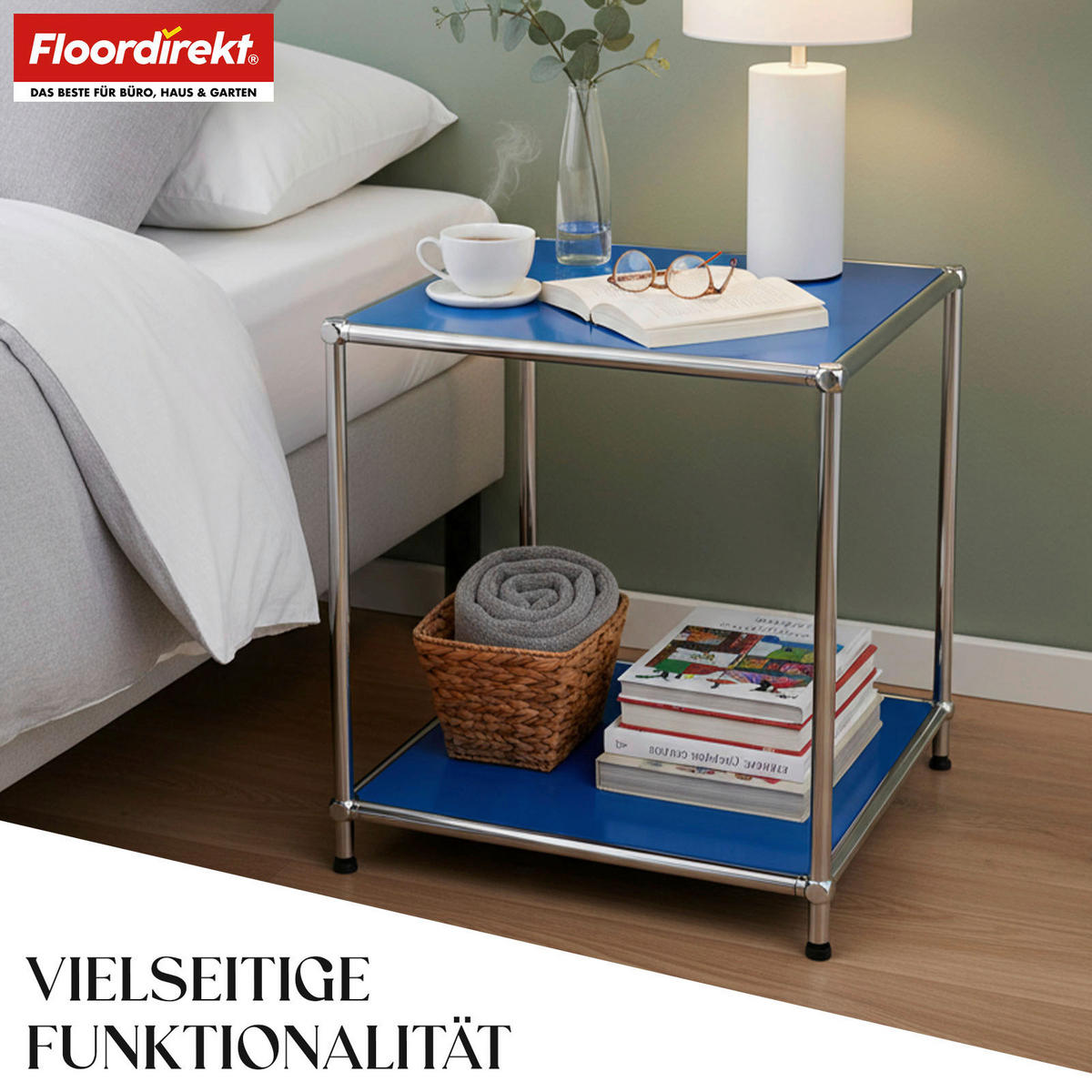 STANDREGAL Blau  - Blau, Basics, Metall (40/46/40cm) - Floordirekt