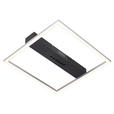 LED-DECKENLEUCHTE 40/40/6 cm   - Schwarz/Alufarben, Basics, Kunststoff/Metall (40/40/6cm) - Novel