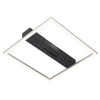 LED-DECKENLEUCHTE 40/40/6 cm   - Schwarz/Alufarben, Basics, Kunststoff/Metall (40/40/6cm) - Novel