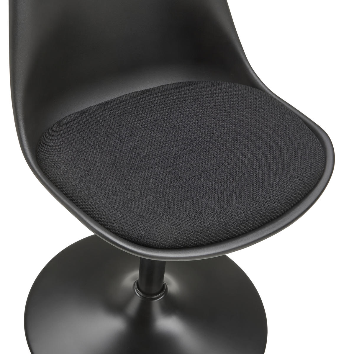 STUHL Webstoff Schwarz  - Schwarz, LIFESTYLE, Kunststoff/Textil (47.5/88/52cm) - MID.YOU