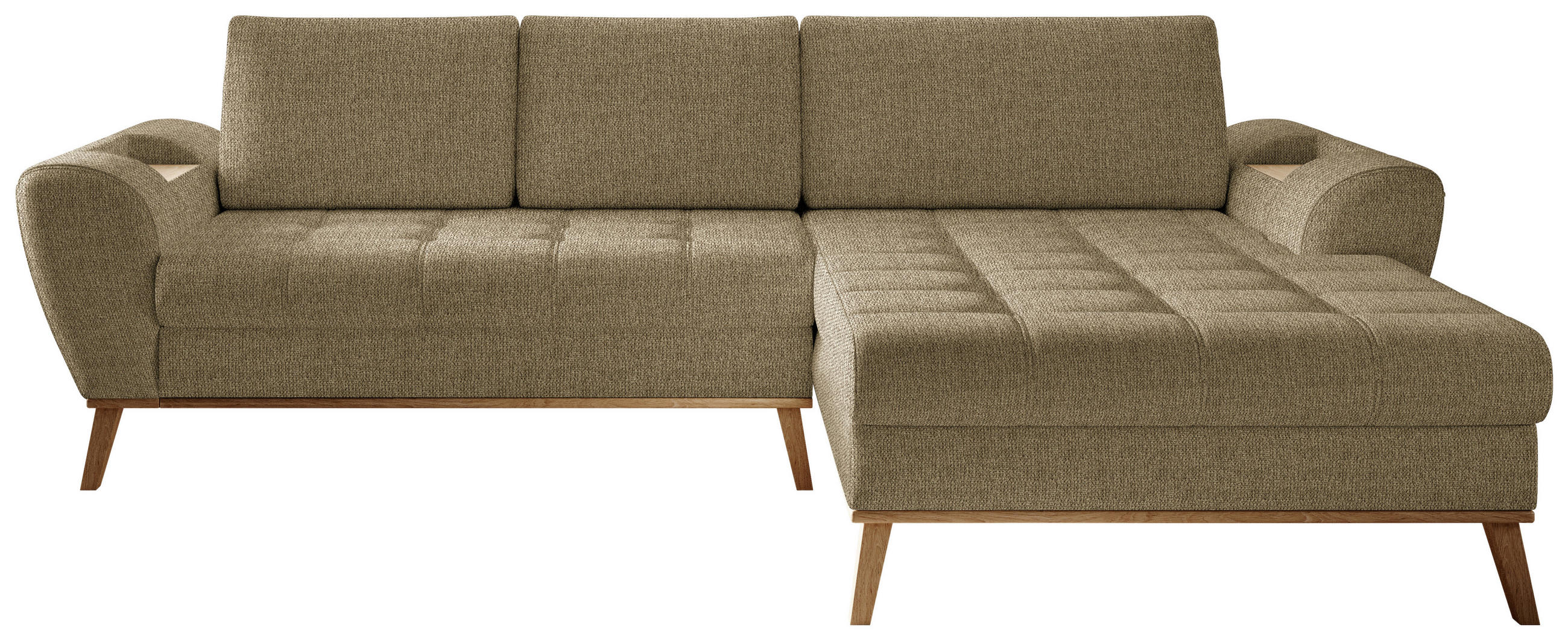 HÖRNSOFFA i vävt tyg olivgrön  - olivgrön/ekfärgad, Design, trä/textil (282/175cm) - Livetastic