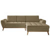 ECKSOFA in Webstoff Olivgrün  - Eichefarben/Olivgrün, Design, Holz/Textil (282/175cm) - Carryhome