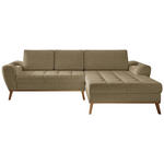 ECKSOFA in Webstoff Olivgrün  - Eichefarben/Olivgrün, Design, Holz/Textil (282/175cm) - Carryhome