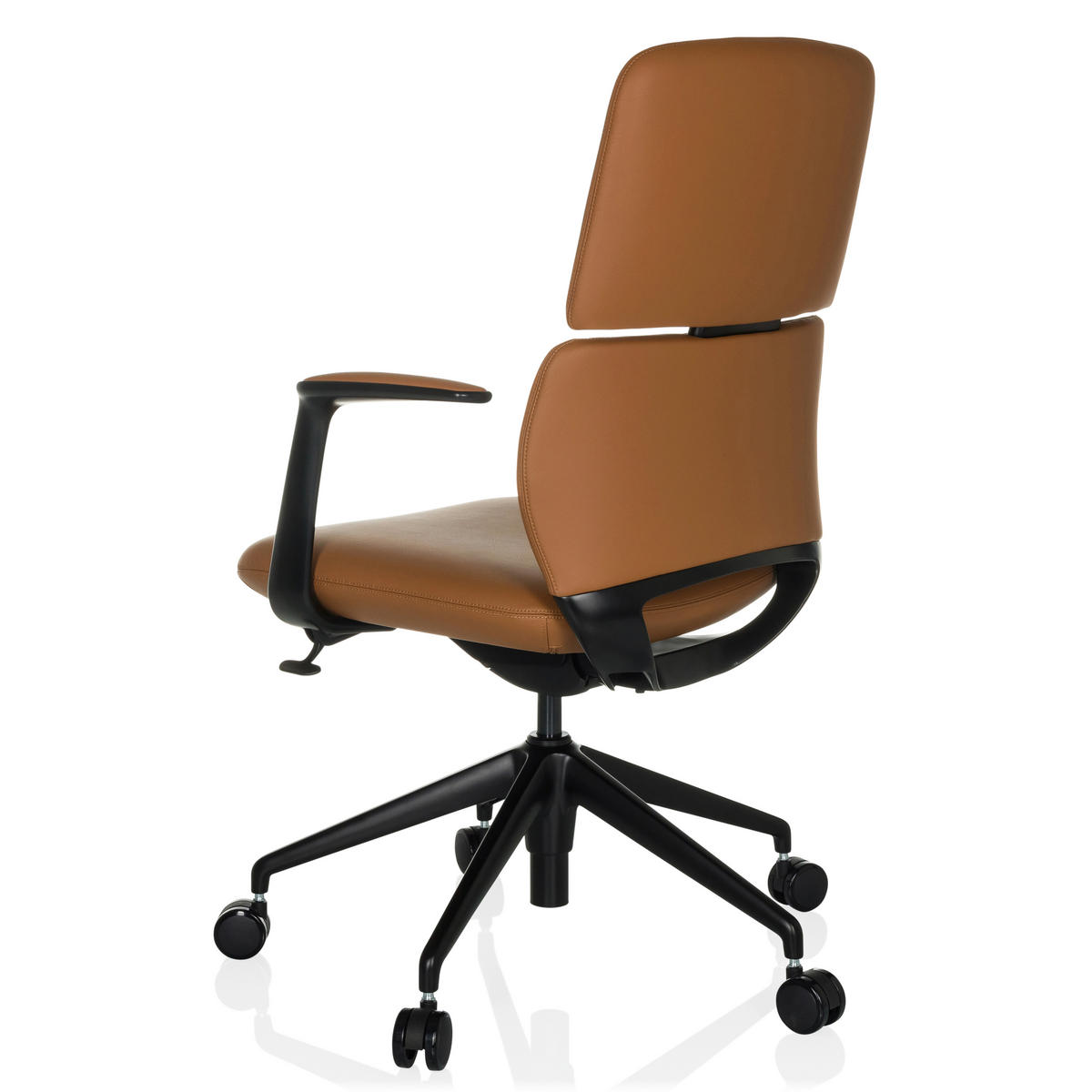 DREHSTUHL  - Schwarz, MODERN, Leder/Kunststoff (62/98-108/60cm) - MID.YOU