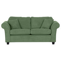 2-SITZER-SOFA in Cord Olivgrün  - Dunkelbraun/Olivgrün, Konventionell, Holz/Textil (190/70/90cm) - home24