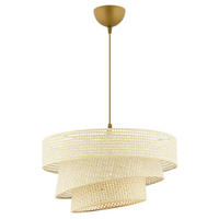 HÄNGELEUCHTE 40/72 cm   - Creme, Design, Textil/Metall (40/72cm) - P & B