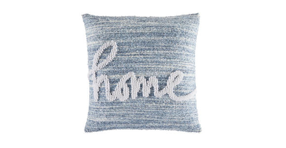 KISSENHÜLLE HOME 45/45 cm  - Blau/Creme, Textil (45/45cm) - Novel
