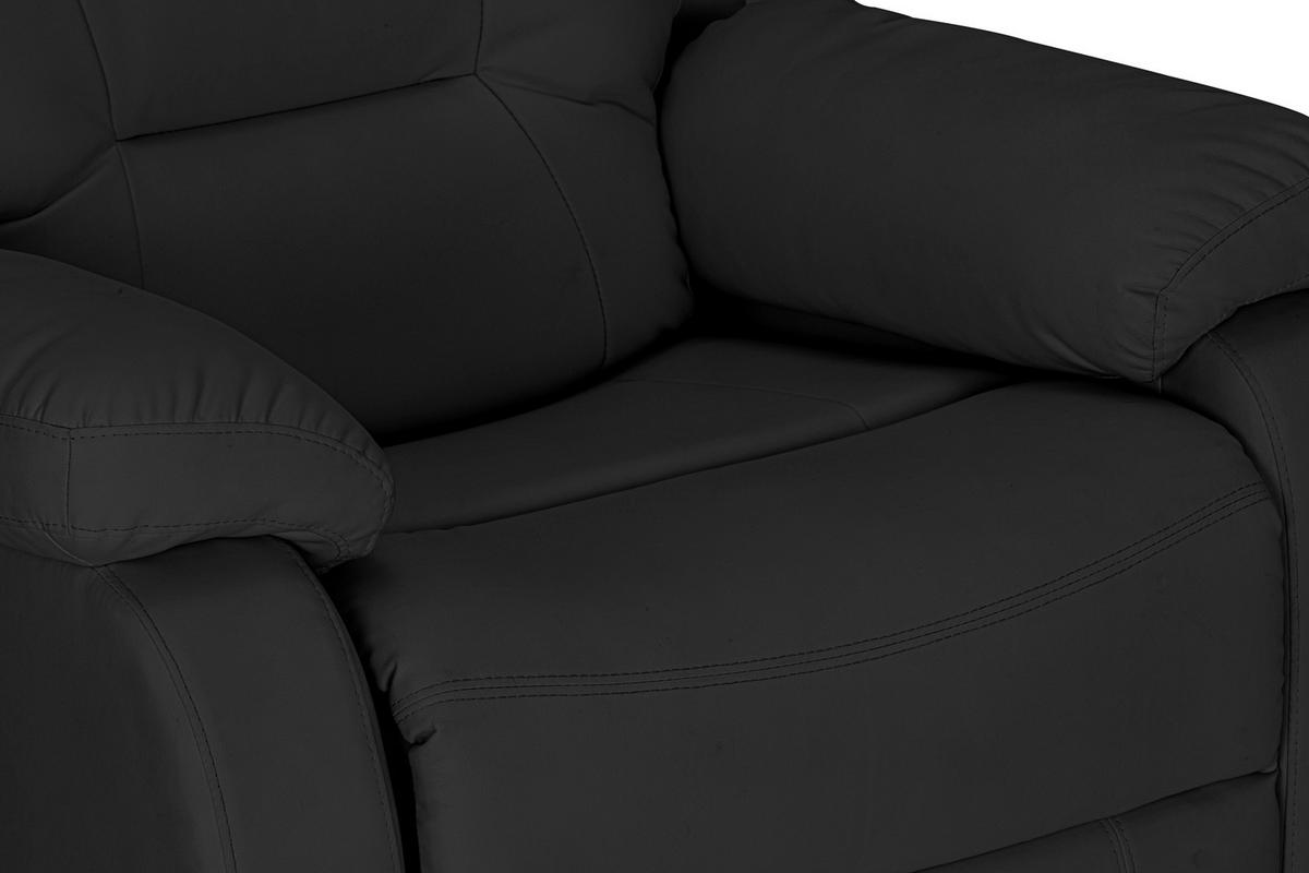 RELAXSESSEL in Textil Schwarz  - Schwarz, KONVENTIONELL, Textil/Metall (90/102/76/101/163cm) - Livetastic