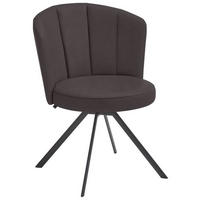STUHL drehbar Mikrofaser Anthrazit, Mokka  - Anthrazit/Mokka, Design, Textil/Metall (62/83/64cm) - Venjakob
