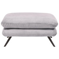 HOCKER Cord Grau  - Schwarz/Grau, MODERN, Textil/Metall (90/45/60cm) - Pure Home Lifestyle