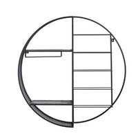 REGÁL NA VÍNO - černá, Trend, kov (80/80/15cm) - Landscape