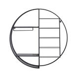 WEINREGAL  - Schwarz, Trend, Metall (80/80/15cm) - Landscape