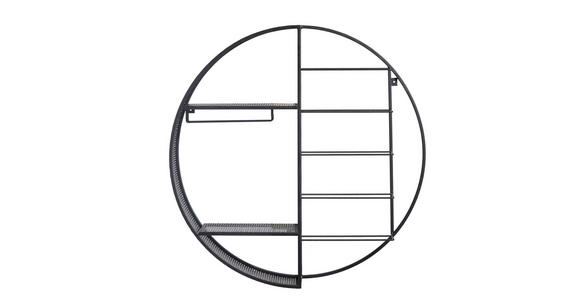 WEINREGAL  - Schwarz, Trend, Metall (80/80/15cm) - Landscape