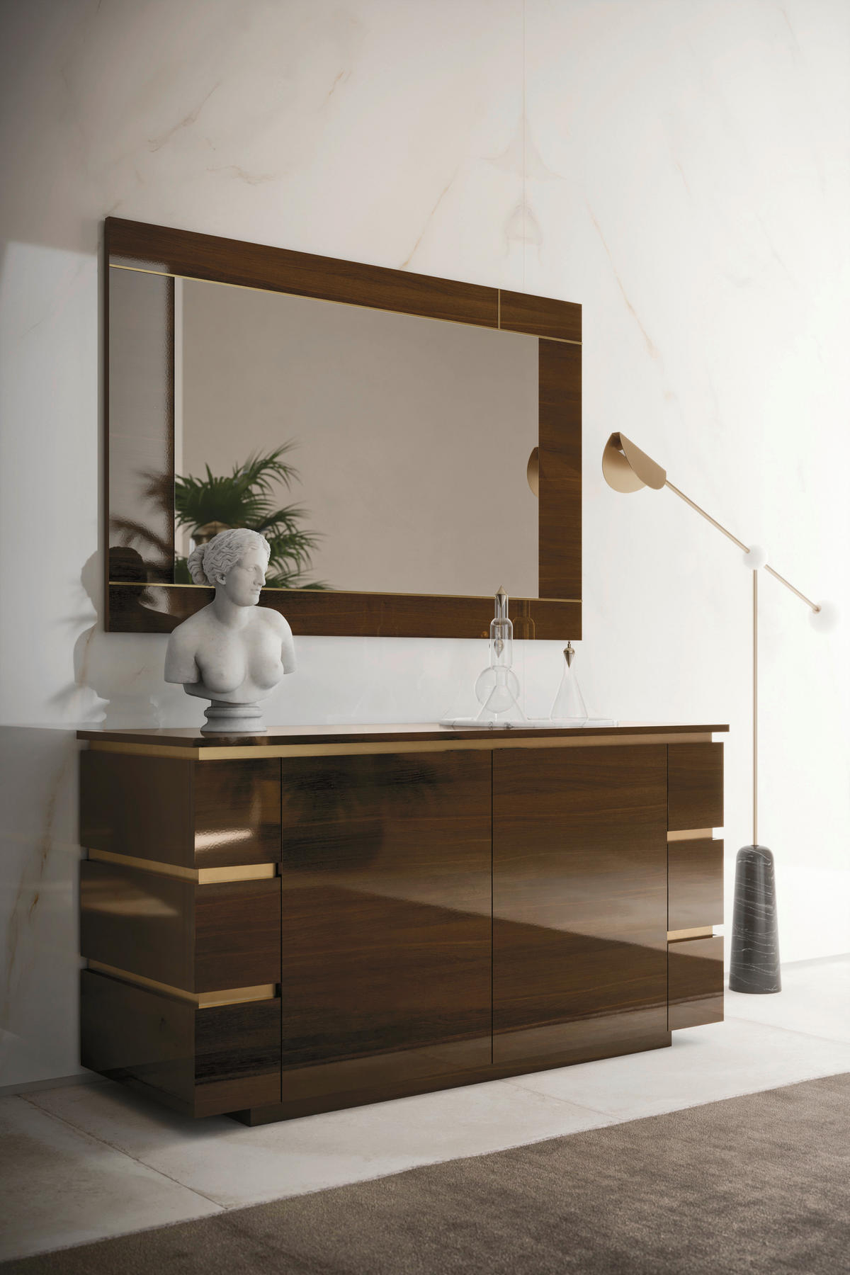 TÜKÖR 145/95/2,5 cm    - Modern, faalapú anyag/üveg (145/95/2,5cm) - Novel