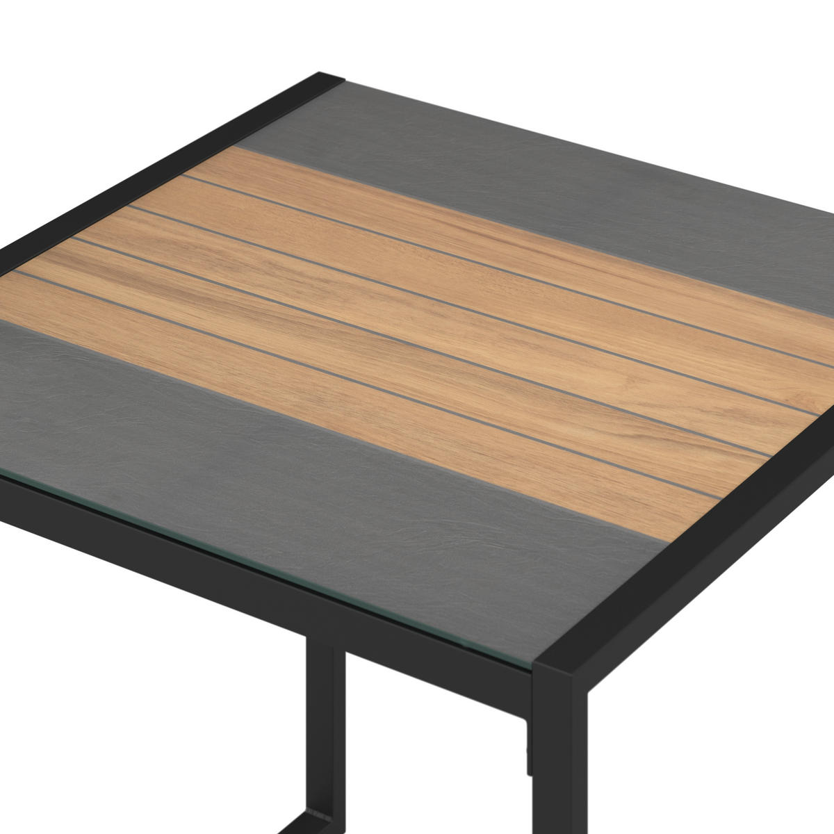 BAŠT. GARNITURA ZA RUČAVANJE 2 dela  - prirodna boja/svetlosiva, Moderno, staklo/metal (181/73/65cm) - Bessagi Garden