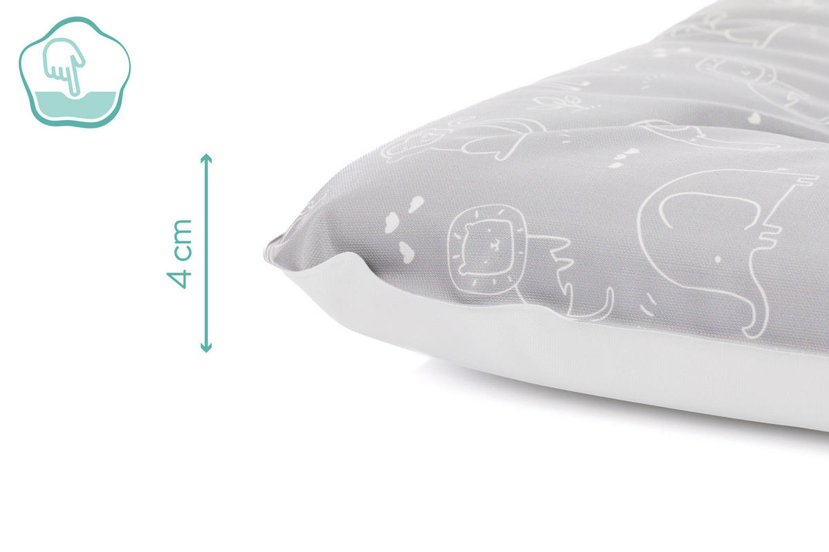 WICKELAUFLAGE - Weiß/Grau, Basics, Kunststoff (70/50/4cm) - Fillikid