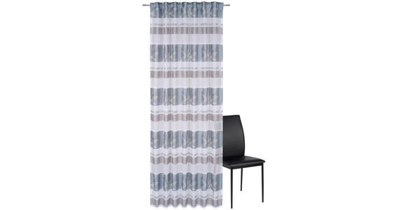 FERTIGVORHANG halbtransparent - Blau, Design, Textil (140/255cm) - Novel
