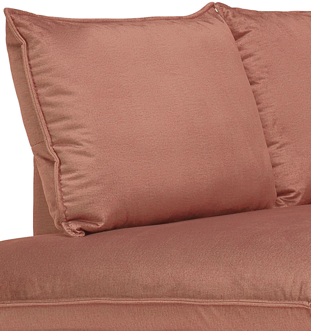 ECKSOFA in Samt Orange  - Schwarz/Orange, Design, Textil/Metall (200/241cm) - Carryhome