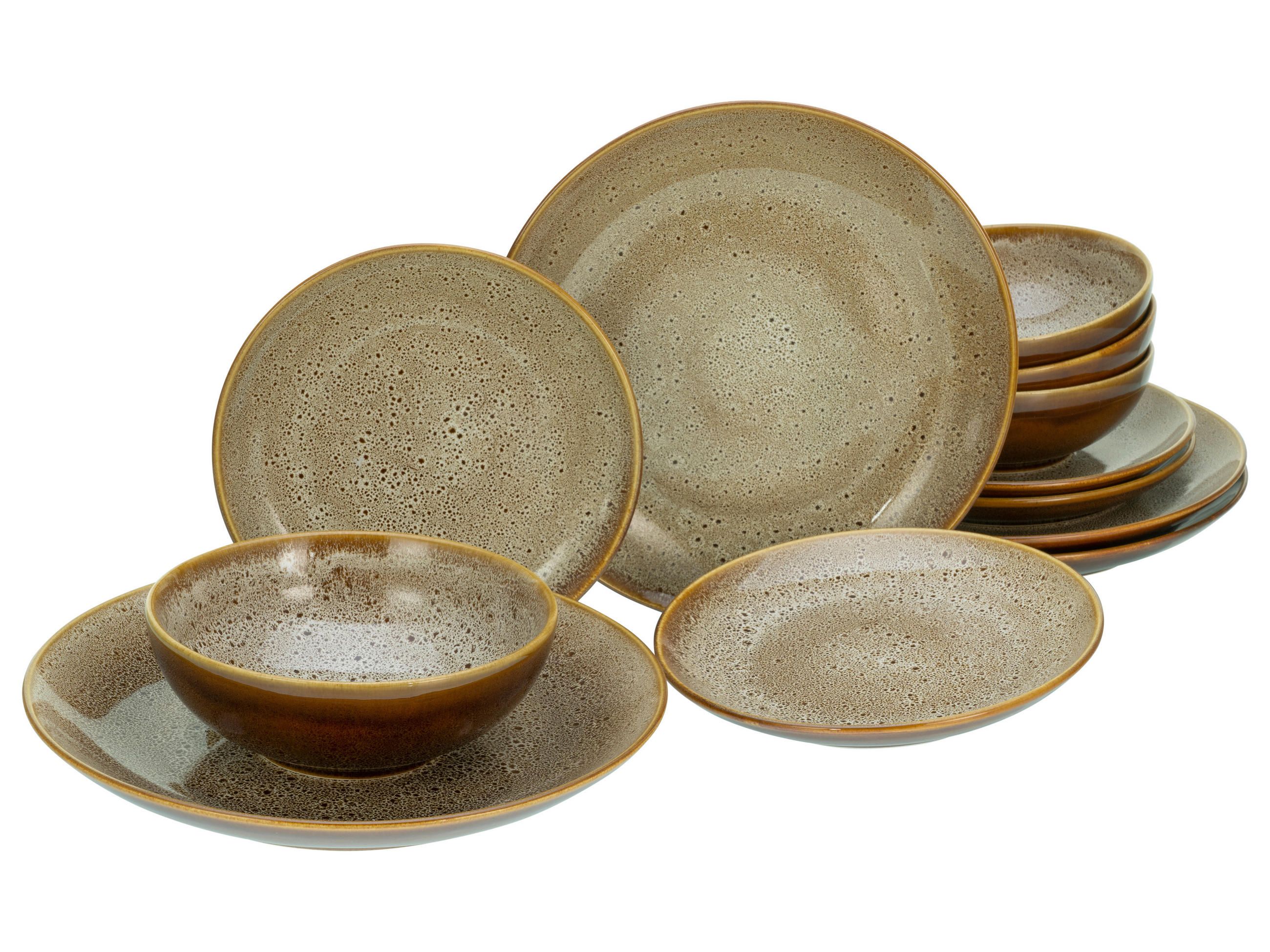 TAFELSERVICE Cognac 12-teilig  - Cognac, Keramik (31,5/31,5/38cm) - Creatable