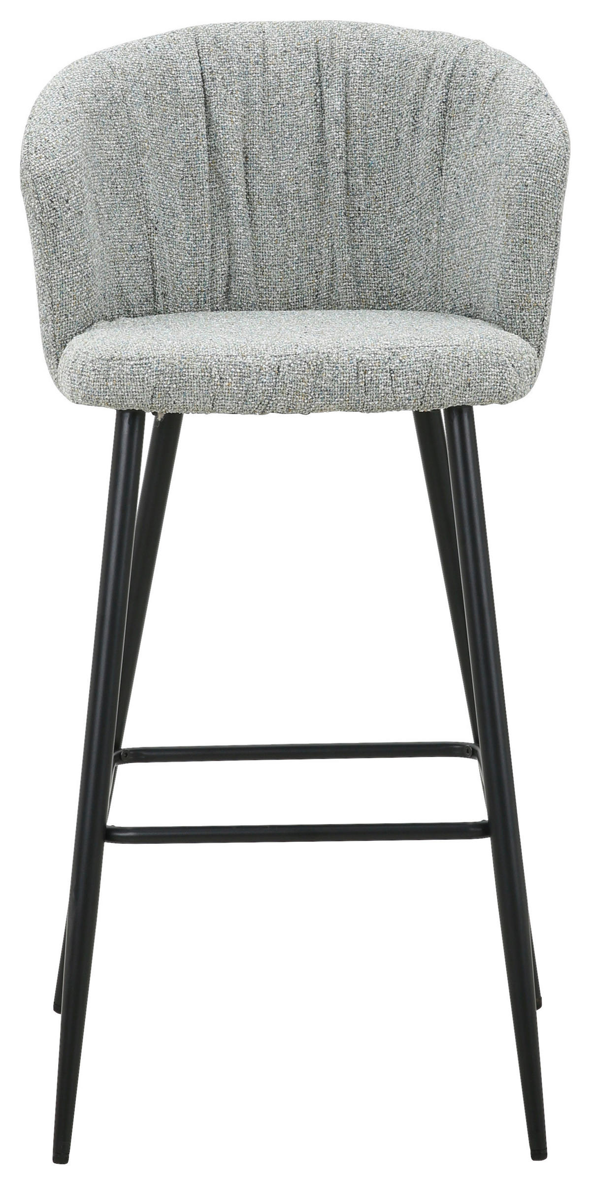 BARHOCKER in Metall, Textil Schwarz, Graugrün  - Schwarz/Graugrün, MODERN, Textil/Metall (55/103/55cm) - Carryhome