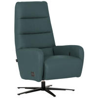 RELAXSESSEL Leder Graublau  - Graublau/Schwarz, Modern, Leder/Metall (66/110/83cm) - Joop!