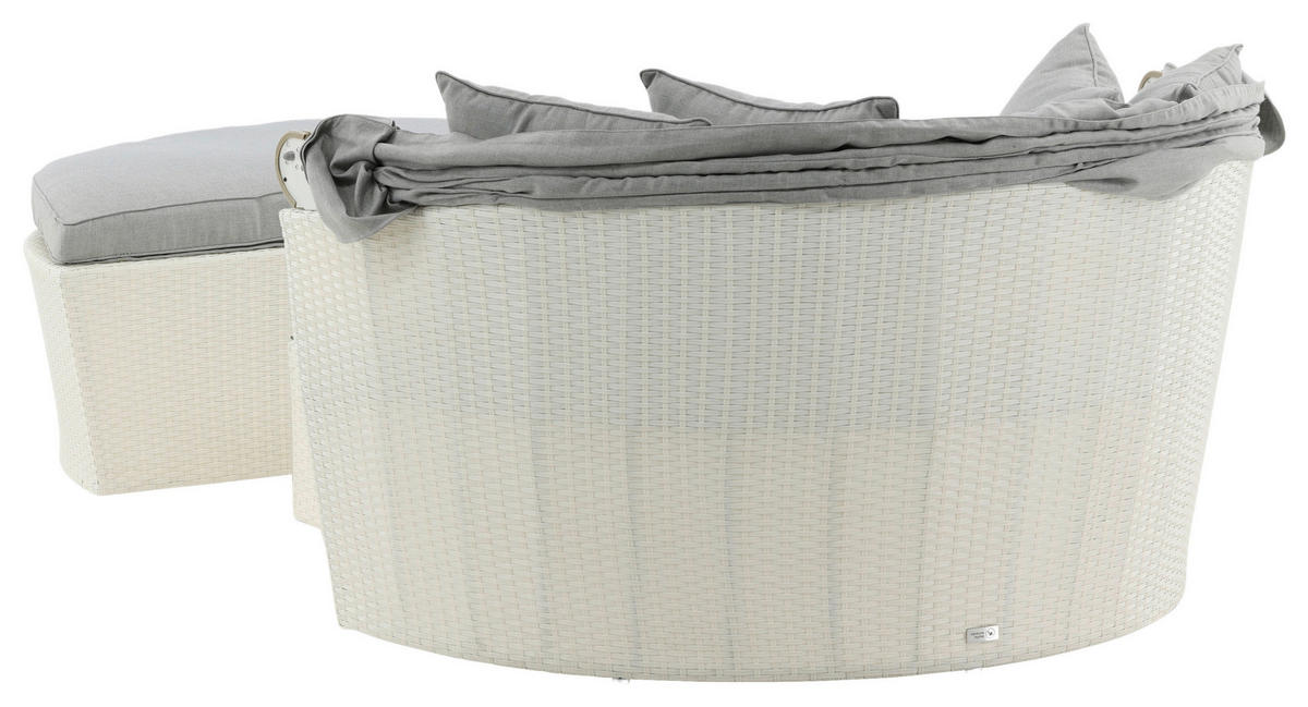 SONNENINSEL 153/72/76 cm  - Weiß, KONVENTIONELL, Kunststoff (153/72/76cm) - Gardenson