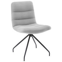 STUHL  in Cord Textil  - Schwarz/Grau, Design, Textil/Metall (52/88/66cm) - Dieter Knoll
