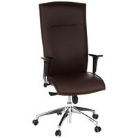 DREHSTUHL  in Lederlook Dunkelbraun  - Dunkelbraun/Schwarz, MODERN, Leder/Kunststoff (59/133/52cm) - MID.YOU