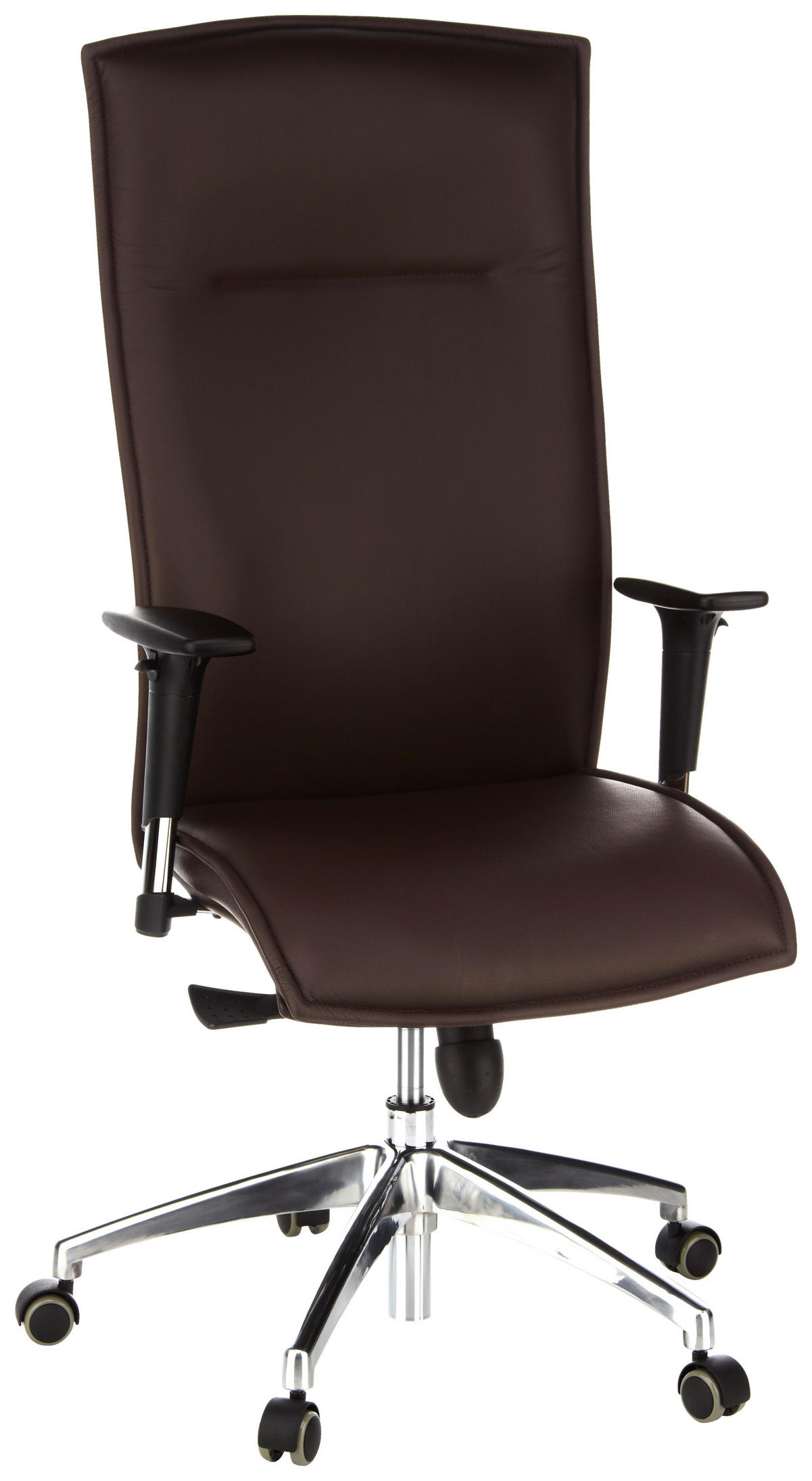 DREHSTUHL  in Lederlook Dunkelbraun  - Dunkelbraun/Schwarz, MODERN, Leder/Kunststoff (59/133/52cm) - MID.YOU