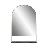 WANDSPIEGEL 43,5/69/10 cm  - Goldfarben/Schwarz, Trend, Glas/Stein (43,5/69/10cm) - Kayoom