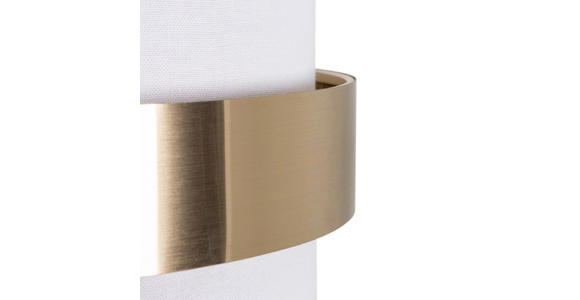HÄNGELEUCHTE 37/120 cm  - Goldfarben/Weiß, MODERN, Kunststoff/Textil (37/120cm) - Novel