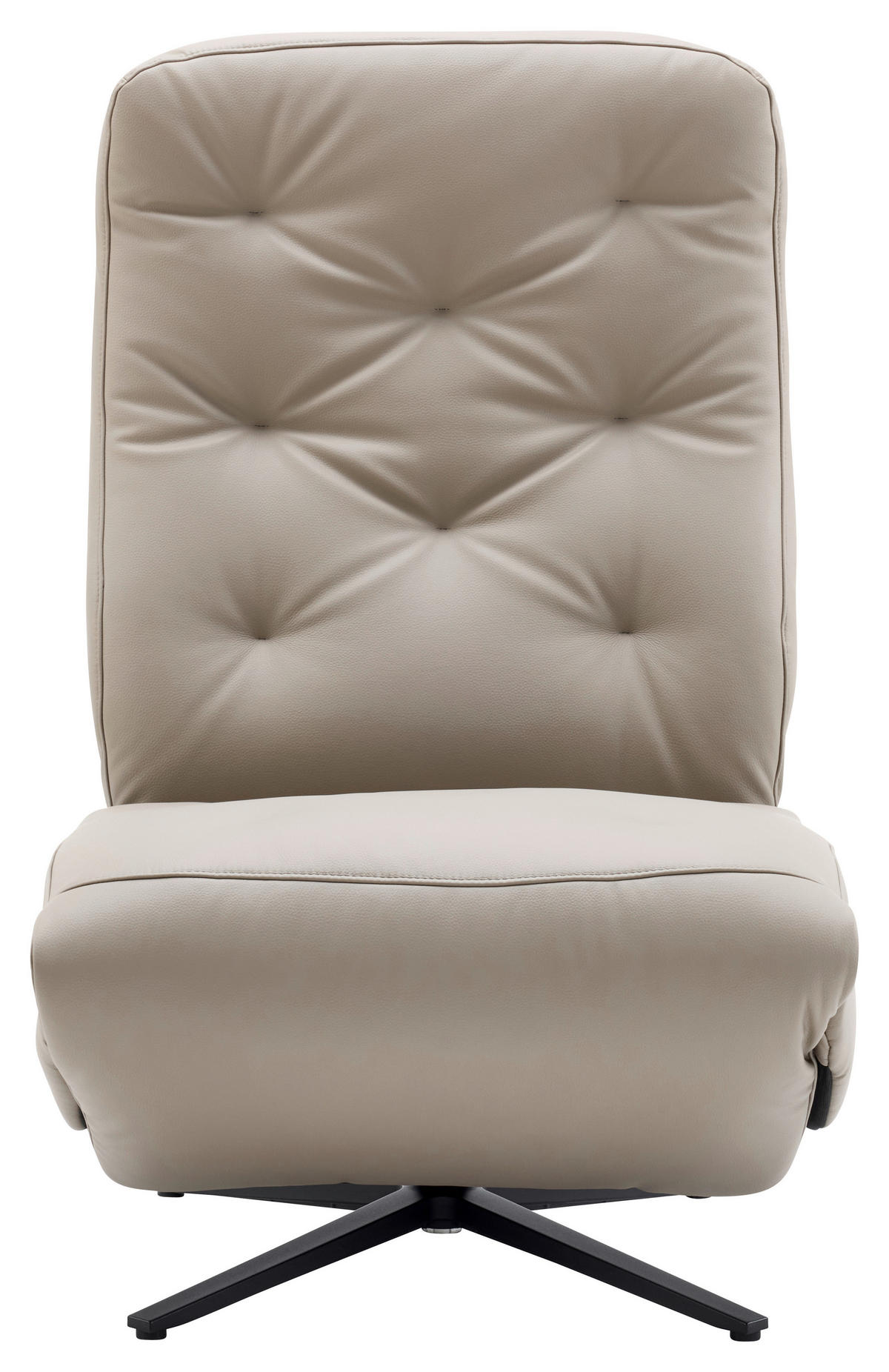 RELAXSESSEL Webstoff Relaxfunktion, Fußteilverstellung    - Taupe/Schwarz, Design, Textil/Metall (68/113/84cm) - Livetastic