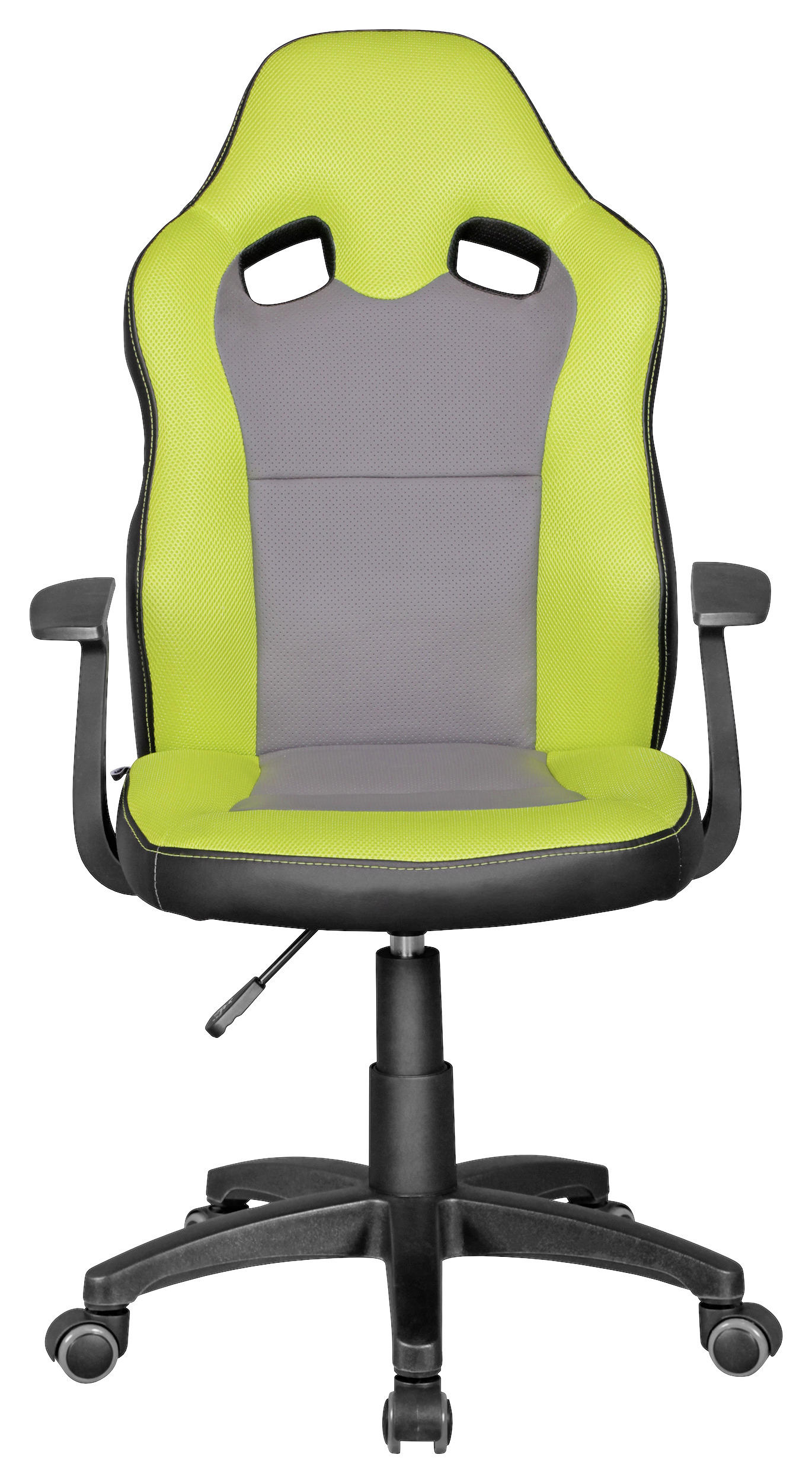 OTOČNÁ STOLIČKA PRE MLÁDEŽ, sivá, zelená - čierna/sivá, Modern, textil/plast (60/102/60cm) - MID.YOU
