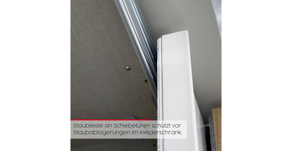 SCHWEBETÜRENSCHRANK 242/223/68 cm 3-türig Weiß - Alufarben/Weiß, KONVENTIONELL, Holzwerkstoff/Metall (242/223/68cm) - Novel