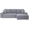 KUTNA GARNITURA tekstil  plava, siva   - srebrne boje/siva, Konvencionalno, tekstil/plastika (280/194cm) - Carryhome