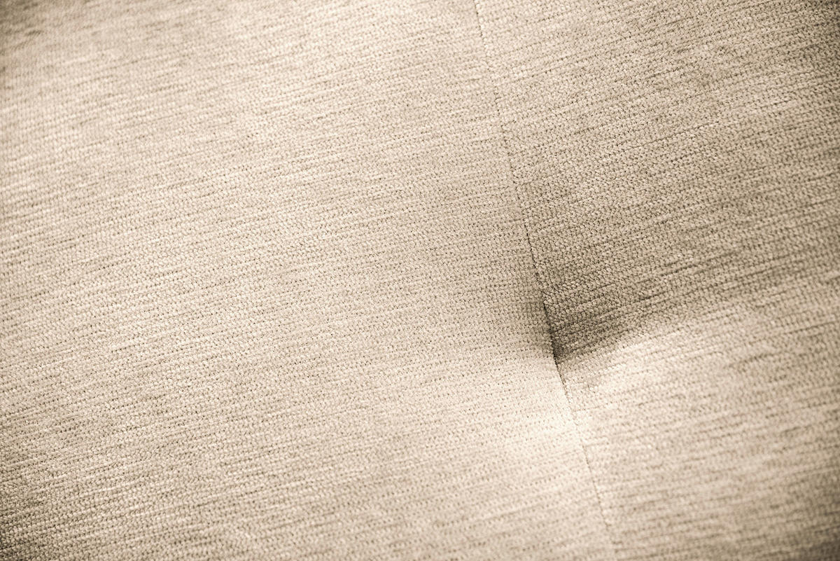 ECKSOFA in Chenille Creme  - Creme/Schwarz, Modern, Kunststoff/Textil (184/269cm) - Trendmanufaktur