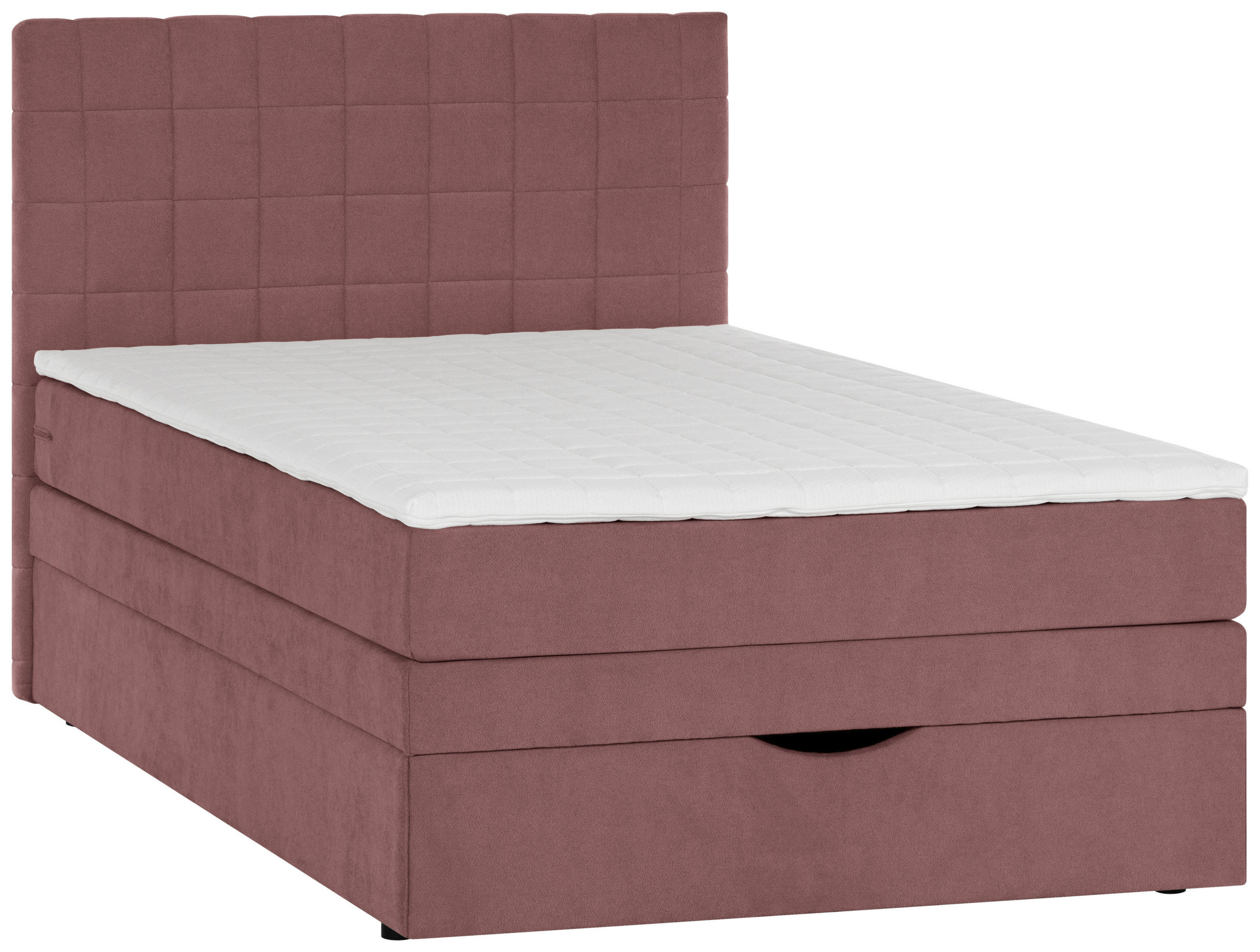 BOXSPRINGBETT 140/200 cm,  in Koralle  - Koralle/Schwarz, Design, Kunststoff/Textil (140/200cm) - Welnova