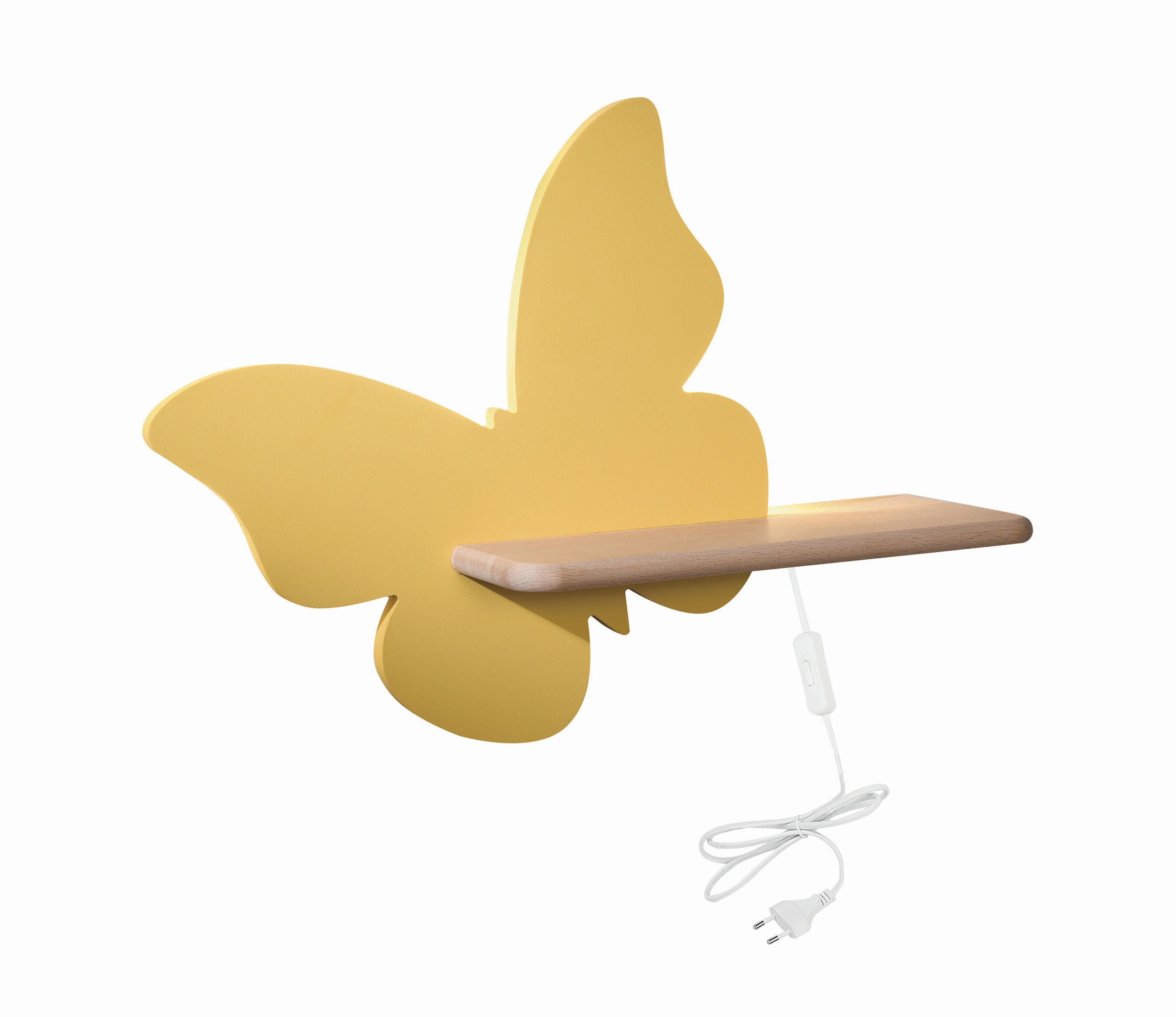 KINDERWANDLEUCHTE Butterfly 40/12/29.5 cm   - Goldfarben, Basics, Holz/Holzwerkstoff (40/12/29.5cm)