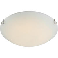 LED PLAFONJERA - boja hroma/bela, Osnovno, staklo/metal (30/9cm)
