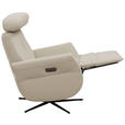 RELAXSESSEL Artù Echtleder Relaxfunktion, Kopfteilverstellung, Rücken echt    - Creme, Design, Leder (71/110/80cm) - Novel