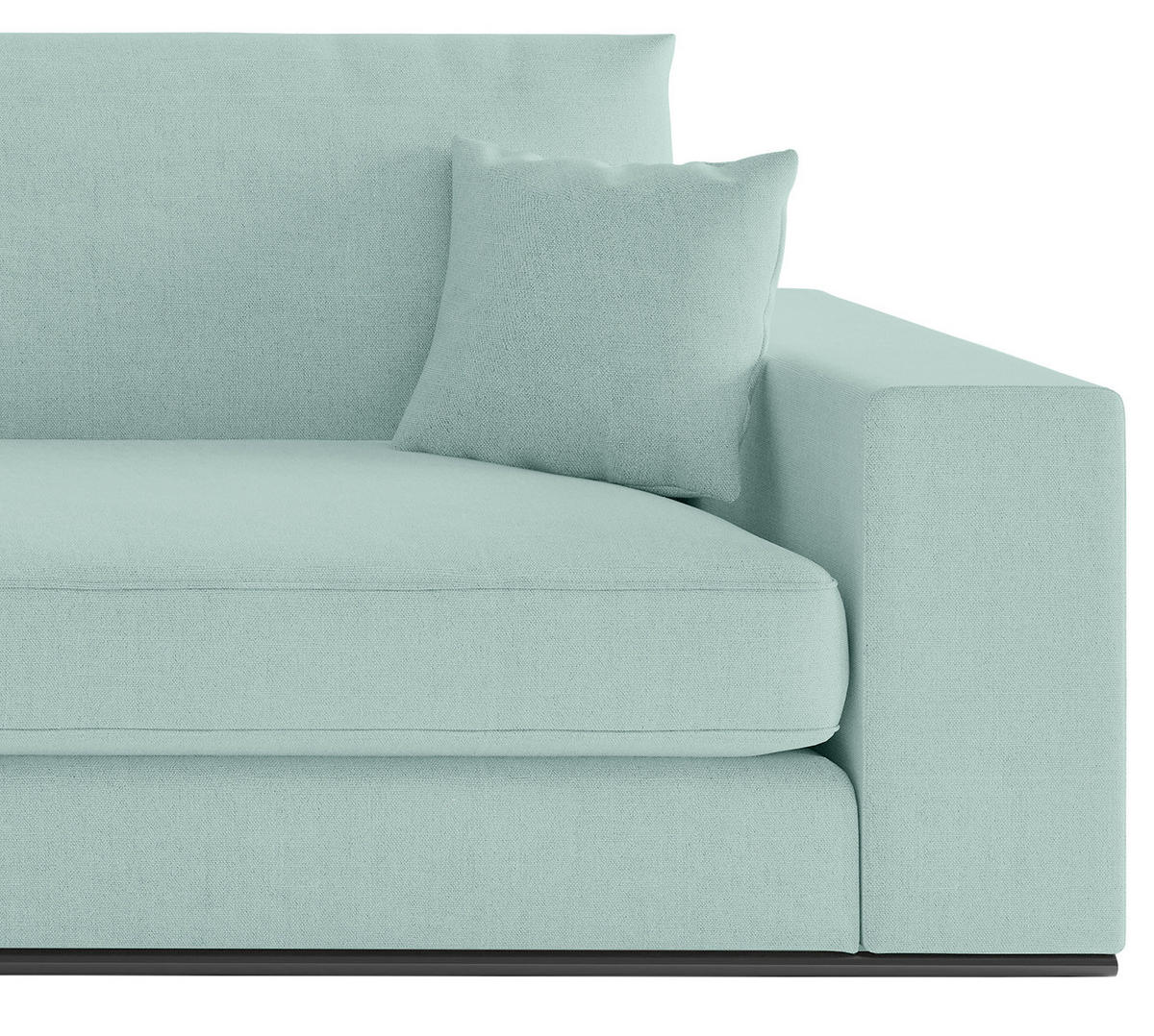 SITZGARNITUR in Webstoff Türkis  - Türkis/Schwarz, Design, Holz/Textil (278/85/103cm) - Livetastic