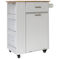 SERVIERWAGEN in Weiß  - Silberfarben/Schwarz, Basics, Holz/Holzwerkstoff (68/89/40cm) - MID.YOU