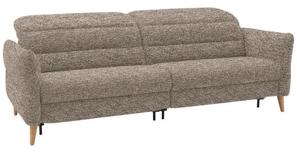 2-SITZER-SOFA in Webstoff Beige  - Eiche Bianco/Beige, Design, Holz/Textil (234-262/84/112cm) - Dieter Knoll