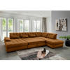 WOHNLANDSCHAFT in Cord Goldfarben  - Goldfarben/Schwarz, MODERN, Textil/Metall (184/387/252cm) - Livetastic