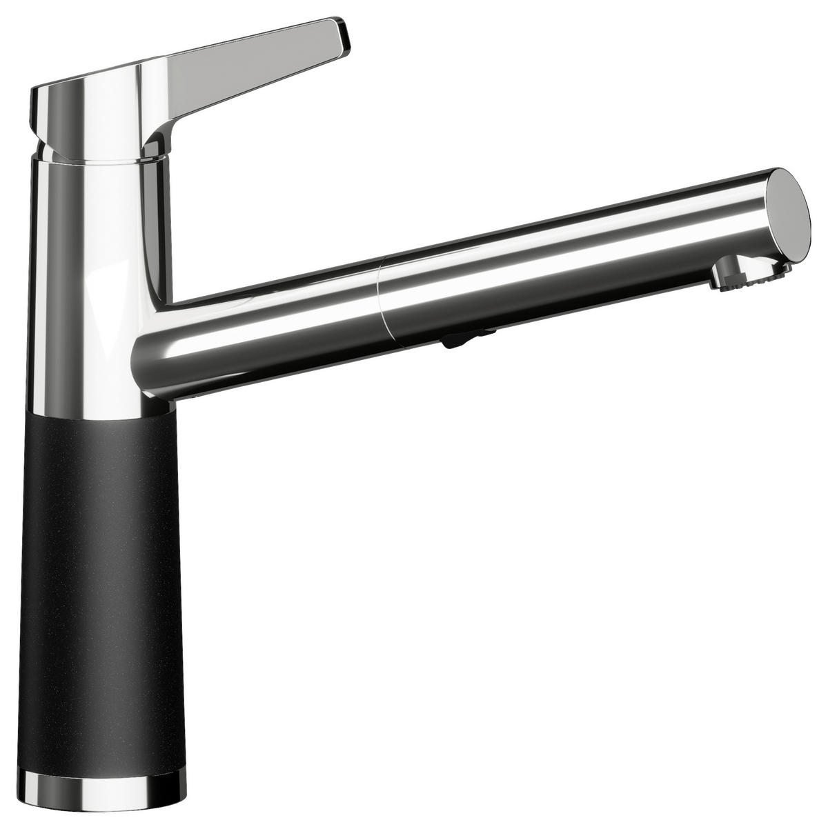 KÜCHENARMATUR 554120PUR  - Chromfarben/Schwarz, Basics, Stein/Metall (5,2/23,3/20,9cm) - Schock